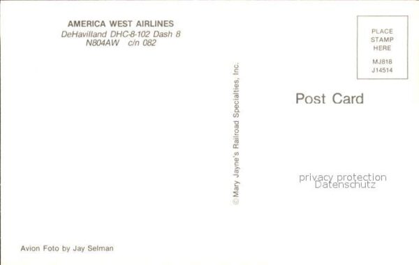 Flugzeuge Zivil America West Airlines DeHavilland DHC-8 – Bild 2