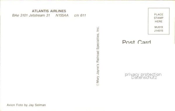 Flugzeuge Zivil Atlantis Airlines BAe 3101 Jetstream 31 – Bild 2