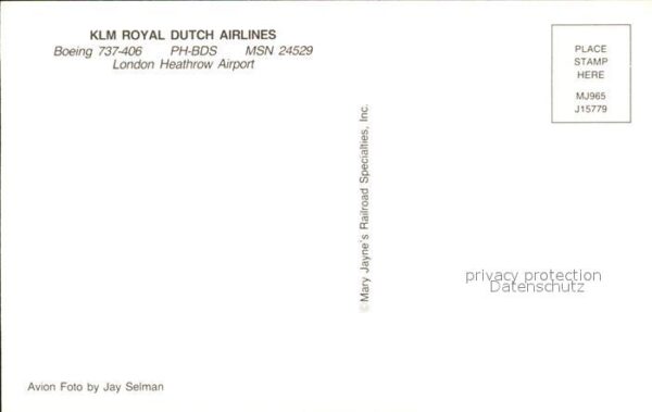 Flugzeuge Zivil KLM Royal Dutch Airlines Boeing 737-406 – Bild 2