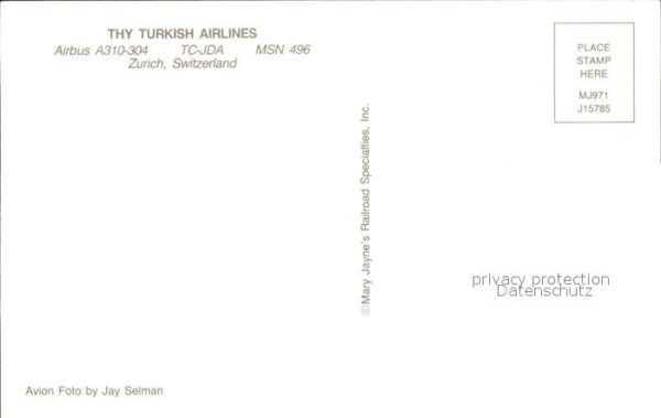 Flugzeuge Zivil Thy Turkish Airlines A310-304 TC-JDA MS – Bild 2
