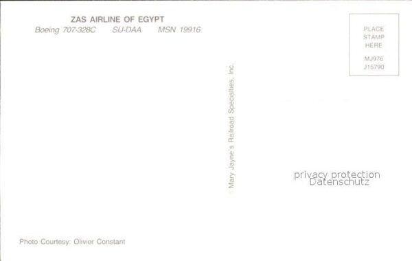 Flugzeuge Zivil ZAS Airline of Etgypt Boeing 707-328C S – Bild 2