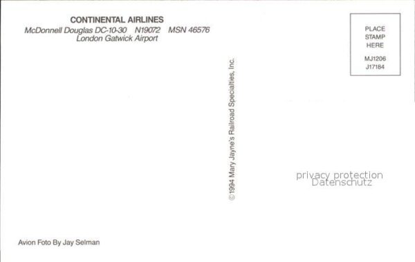 Flugzeuge Zivil Continental Airlines McDonnell Douglas – Bild 2
