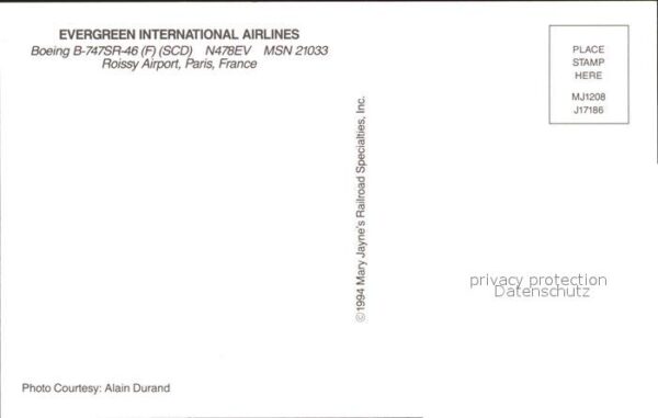 Flugzeuge Zivil Evergreen International Airlines Boeing – Bild 2