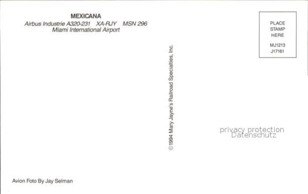 Flugzeuge Zivil Mexicana Airbus Industrie A320-231 XA-R – Bild 2