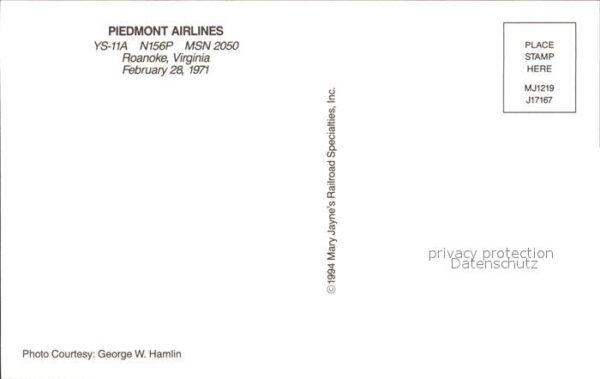 Flugzeuge Zivil Piedmont Airlines YS-11A N156P MSN 2050 – Bild 2