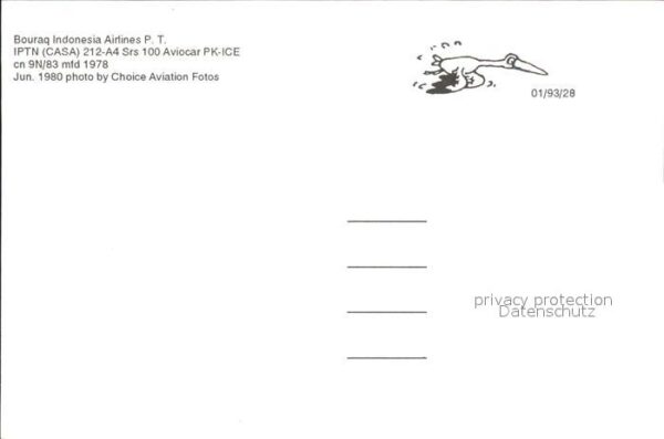 Flugzeuge Zivil Bouraq Indonesia Airlines IPTN CASA 212 – Bild 2