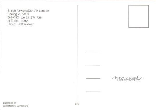 Flugzeuge Zivil British Airways Dan-Air London Boeing 7 – Bild 2