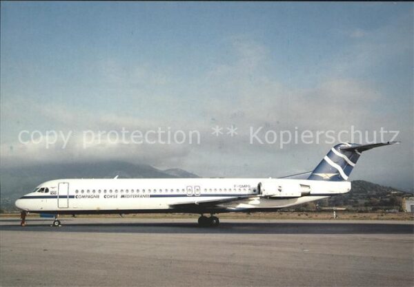 Flugzeuge Zivil Compagne Corse Mediterranee Fokker 100