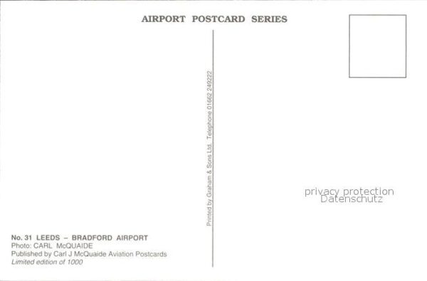 Flughafen Airport Aeroporto Bradford Airport – Bild 2