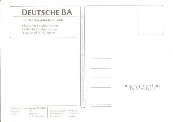 Flugzeuge Zivil Deutsche BA Boeing 737-300 – Bild 2