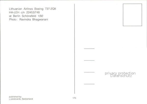 Flugzeuge Zivil LAL Lituanian Airlines Boeing 737-2Q8 H – Bild 2