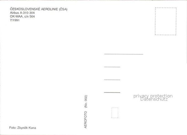 Flugzeuge Zivil CSA Ceskoslovenske Aeroline A310-304 OK – Bild 2