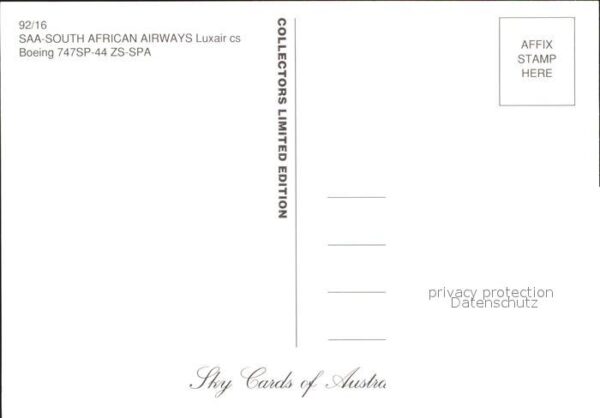 Flugzeuge Zivil SAA-South African Airways Luxair cs Boe – Bild 2