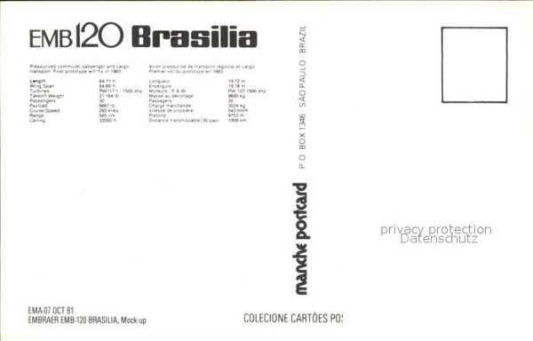 Flugzeuge Zivil EMB120 Brasilia – Bild 2