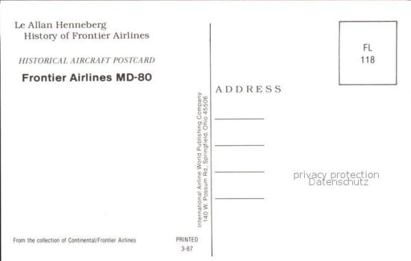 Flugzeuge Zivil Frontier Airlines MD-80 N9803F – Bild 2