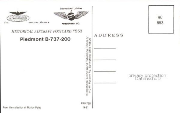 Flugzeuge Zivil Piedmont B-737-200 N783N – Bild 2