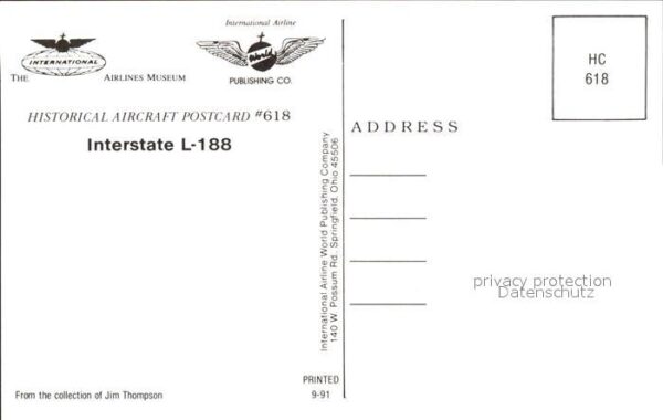 Flugzeuge Zivil Interstate L-188 N864U – Bild 2