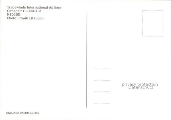 Flugzeuge Zivil Tradewinds International Airlines Canad – Bild 2