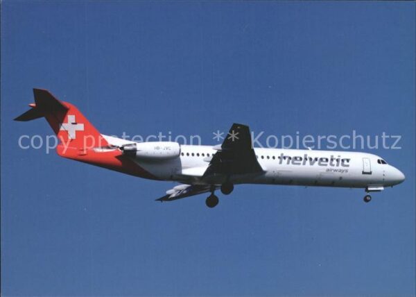 Flugzeuge Zivil Helvetic Fokker 100 HB-JVC c/n 11501