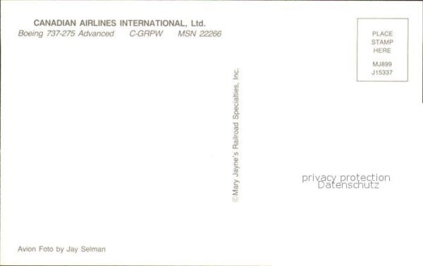 Flugzeuge Zivil Canadian Airlines International Boeing – Bild 2