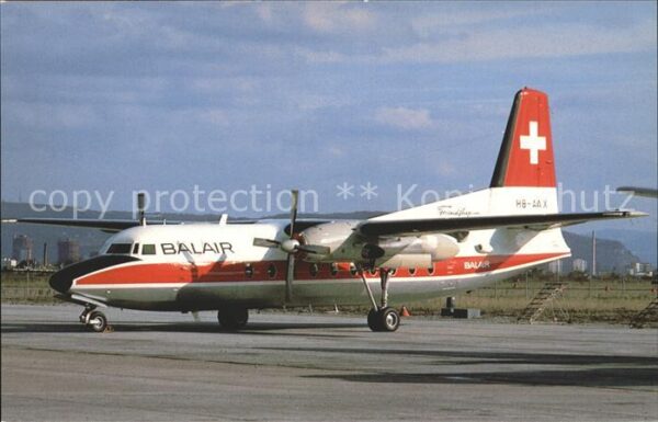 Flugzeuge Zivil Balair Fokker F27 Friendship 400 HB-AAX