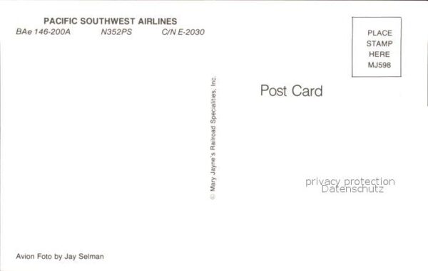 Flugzeuge Zivil PSA Pacific Southwest Airlines BAe 146- – Bild 2