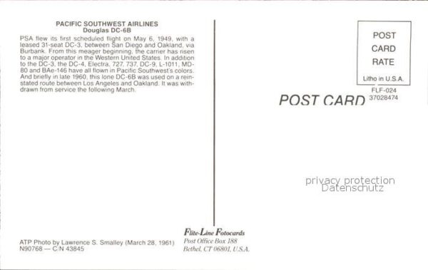 Flugzeuge Zivil PSA Pacific Southwest Airlines Douglas – Bild 2