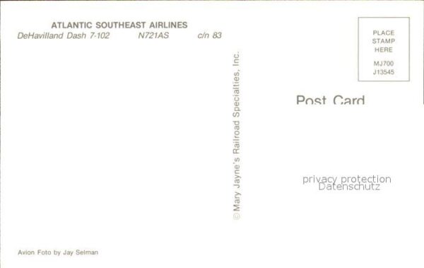 Flugzeuge Zivil Atlantic Southeast Airlines De Havillan – Bild 2
