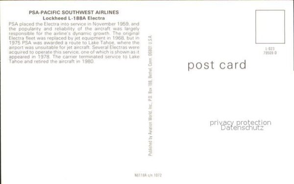 Flugzeuge Zivil PSA Pacific Southwest Airlines Lockheed – Bild 2