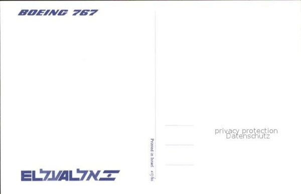 Flugzeuge Zivil El AL Boeing 767 – Bild 2