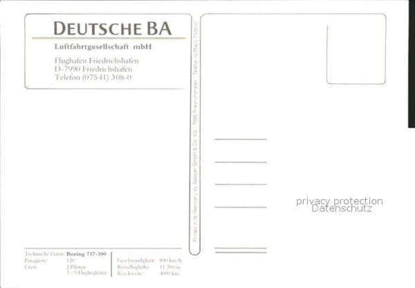 Flugzeuge Zivil Deutsche BA Boeing 737-300 – Bild 2