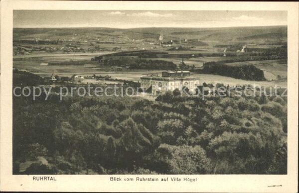 Essen Ruhr Panorama Ruhrtal Blick vom Ruhrstein au