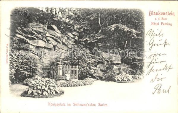 Blankenstein Ruhr Königsplatz im Gethmannschen Garten