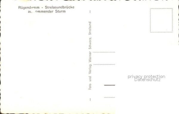 Stralsund Mecklenburg Vorpommern Rügendamm Strelasundbrücke aufkommender – Bild 2