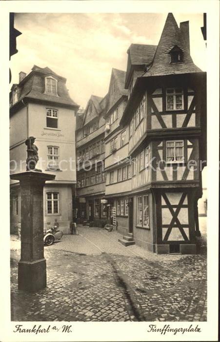 Frankfurt Main Fünffingerplatz Fachwerkhaus