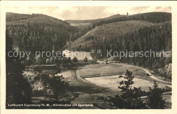 Elgersburg Körnbachtal mit Sportplatz Luftkurort