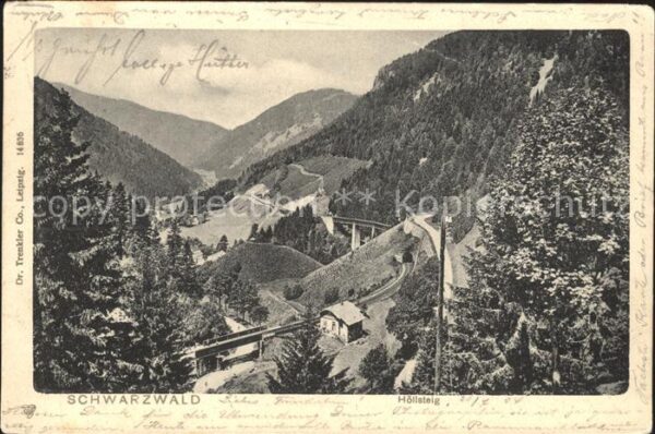 Hoellsteig Panorama Höllental Eisenbahnbrücke Schw