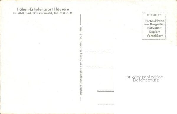 Haeusern Schwarzwald Gesamtansicht Höhenerholungsort – Bild 2