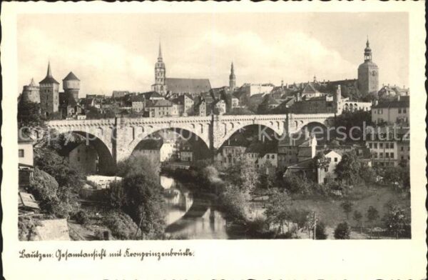 Bautzen Gesamtansicht mit Kronprinzenbrücke