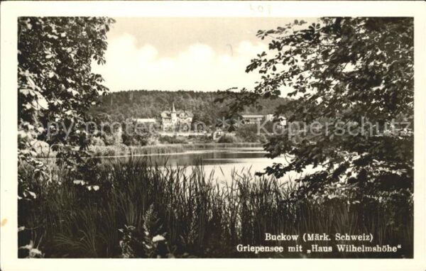 Buckow Maerkische Schweiz Griepensee mit Haus Wilhelmshöhe