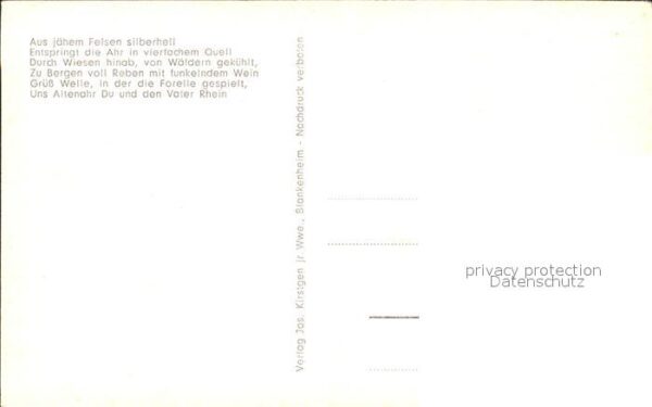Blankenheim Eifel Ahrquelle Gedicht – Bild 2