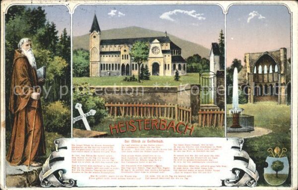 Heisterbach Kloster Ruine Brunnen Mönch