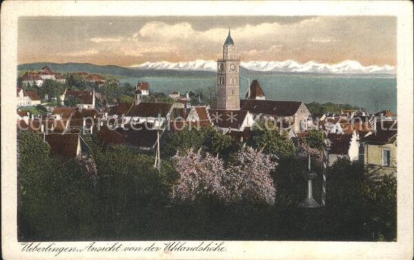 Ueberlingen Bodensee Ansicht von der Uhlandshöhe Schweizer B