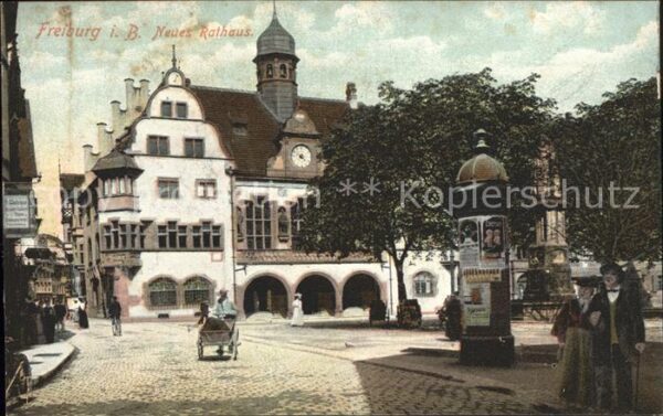 Freiburg Breisgau Neues Rathaus Litfass Säule