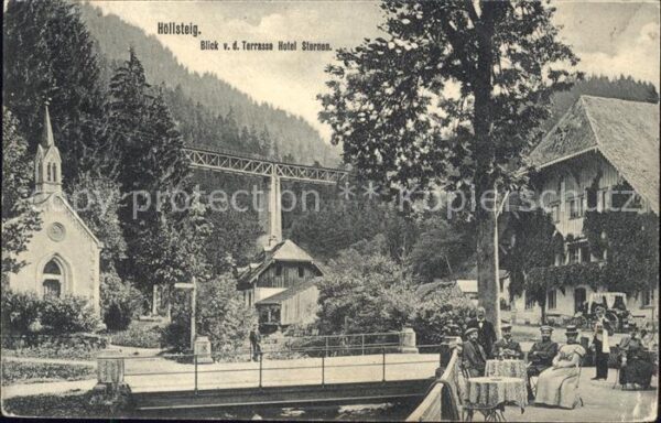 Hoellsteig Terrasse Hotel Sternen Kapelle Eisenbah