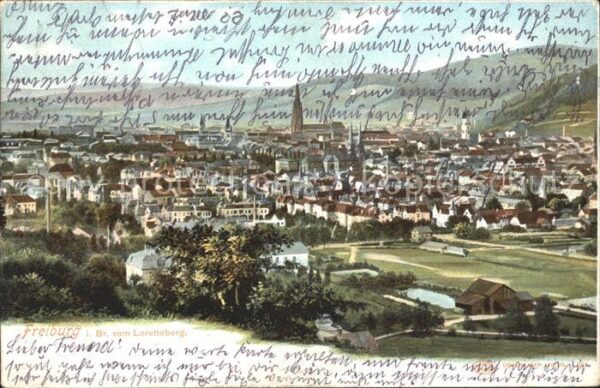 Freiburg Breisgau Panorama Blick vom Lorettoberg Münster
