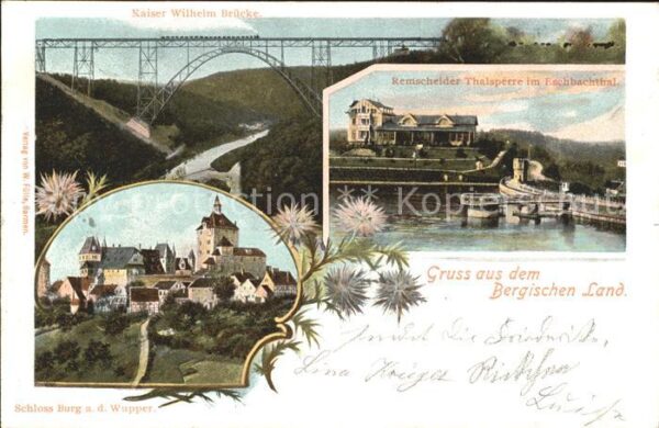 Remscheid Kaiser Wilhelm Brücke Talsperre Eschbac