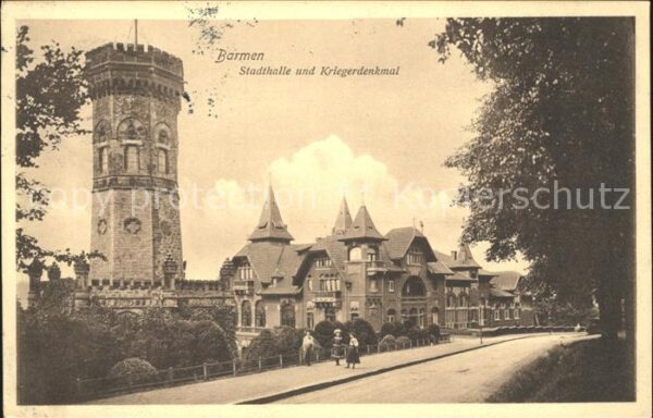 Barmen Wuppertal Stadthalle und Kriegerdenkmal