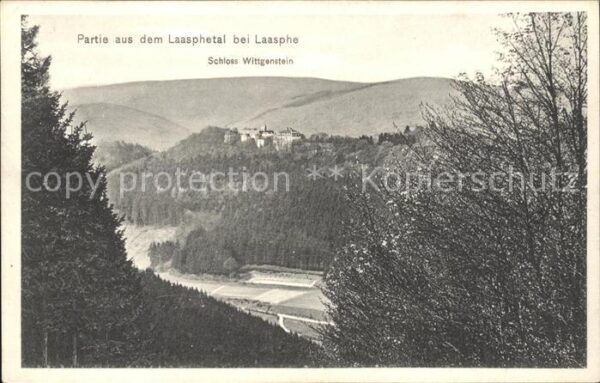 Laasphe Partie aus dem Laasphetal Schloss Wittg