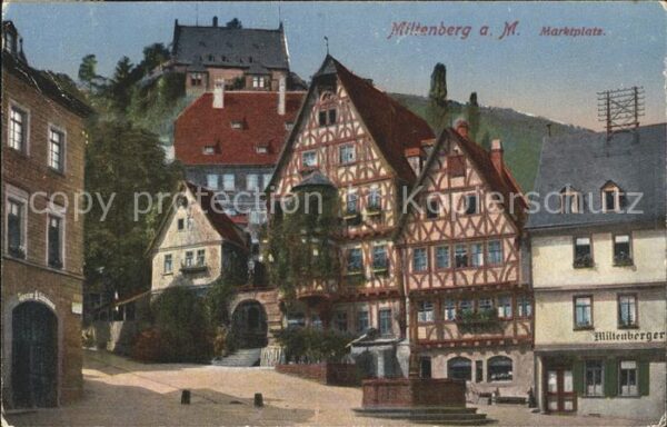 Miltenberg Main Marktplatz Brunnen Fachwerkhaus